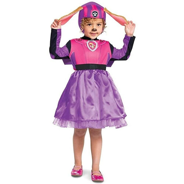 Paw Patrol The Movie Mighty Pups Skye Girl Toddler Deluxe Costume Dress 3T-4T
