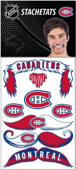 Stachetats NHL Montreal Canadians Temporary Face Tattoos Hockey Sports Fan