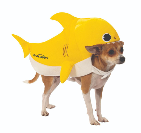 Licensed Pinkfong Yellow Baby Shark Pet Animal Dog Halloween Costume SM-XL