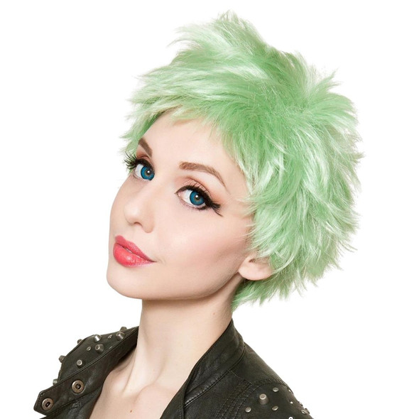 Rockstar Wigs Quality Sassi Short Dark Mint Green Mix Short Wig Heat Stylable