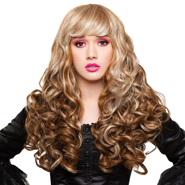 Rockstar Wigs Gothic Lolita Spiraluxe Dark Blonde Blend Wig Curls Heat Stylable