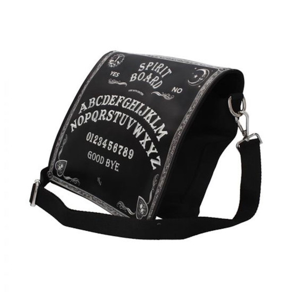 Nemesis Now Black Spirit Board Ouija Embossed Shoulder Tablet Bag