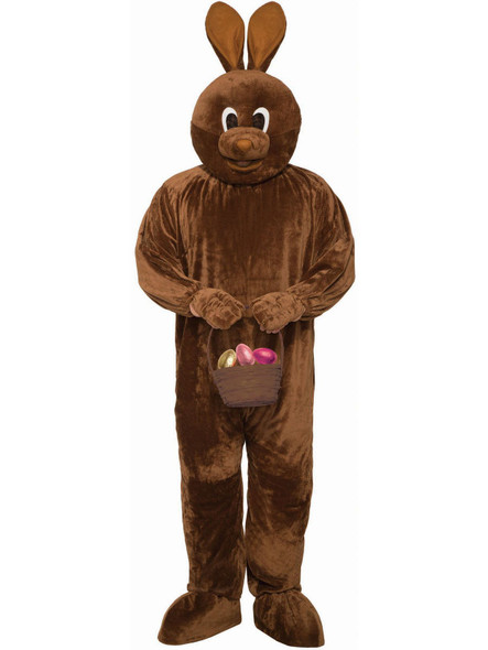 Chocolate Brown Rabbit Easter Bunny Mascot Costume Animal Soft Fun Fur Adult STD