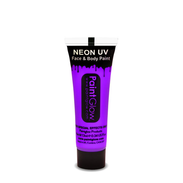 Paint Glow Purple UV Face & Body Paint Make Up Neon Bright Festival Rave 13ml