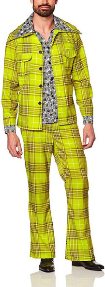 Forum Novelties Mens Retro 70'S Plaid Leisure Suit Theme Party Costume One Size