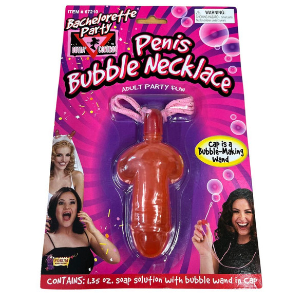 Bachelorette Party Penis Bubble Necklace Adult Party Accessory