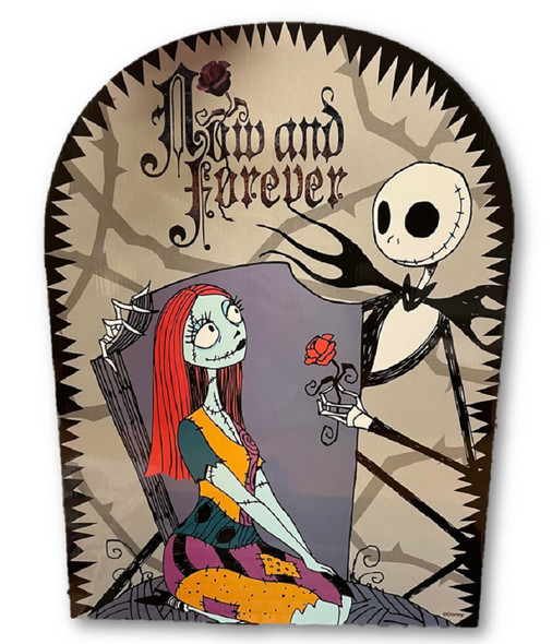Nightmare Before Christmas Jack & Sally Now And Forever Halloween Yard Sign 18"