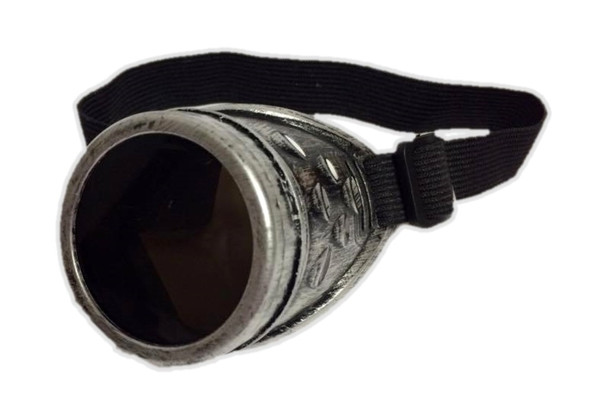 Steampunk Eye Patch Goggle Antique Silver Victorian Costume Acc Mens Cyber Adult