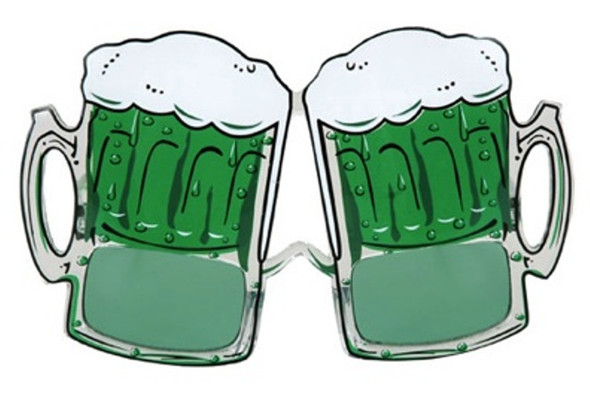 Green Beer Mugs Sunglasses St. Pat's Patrick's Glasses Costume Accessory Eyewear