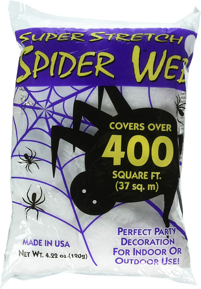 Super Stretchy White Spiderweb Halloween Decoration Haunted House Decor