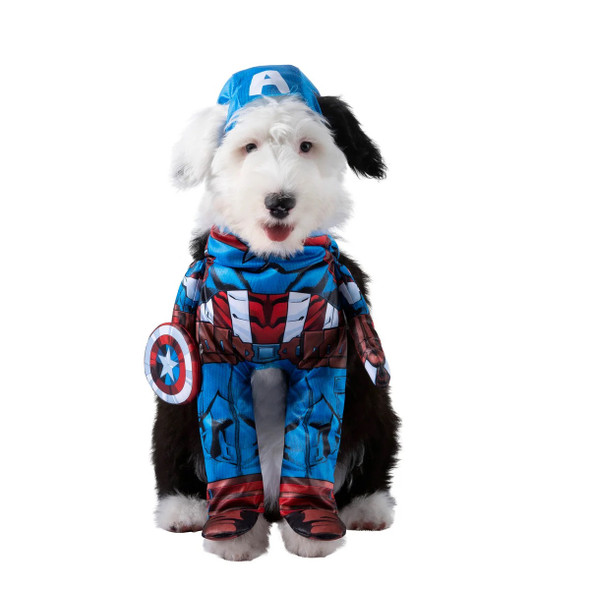 Marvel Avengers Captain America Front Walking Pet Dog Costume Dress Up SMALL