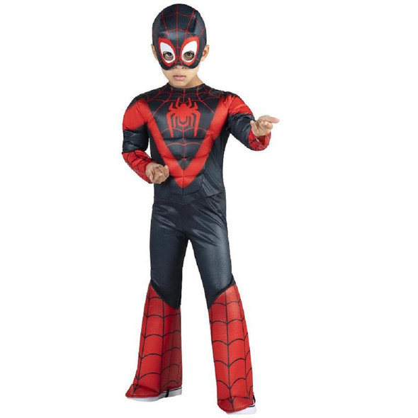 Spidey Amazing Friends Spider-Man Miles Morales Toddler Padded Costume 3T-4T