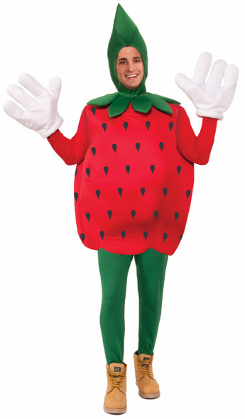 Strawberry Adult Costume Unisex Red Summer Fruit Halloween Men Women Mascot Std