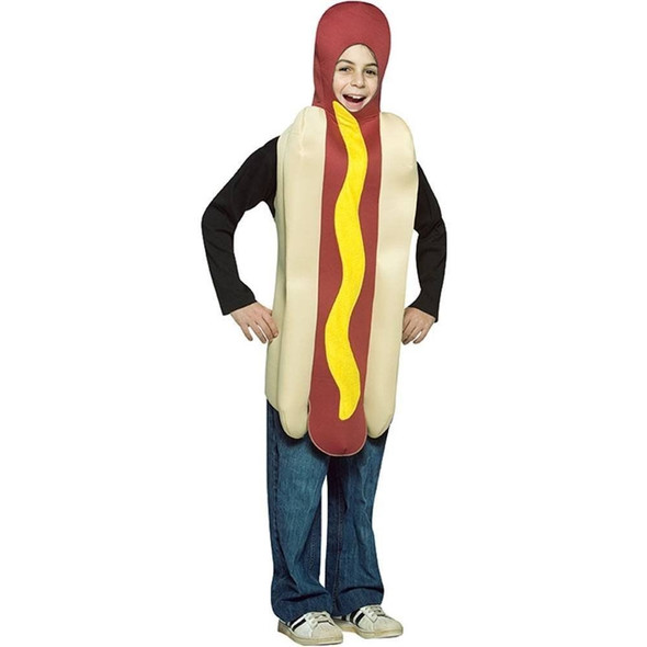 Child Hot Dog Lightweight Costume Boys Girls Halloween Tunic Food 7-10