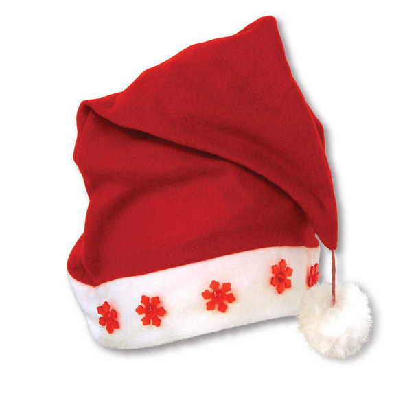 Light-Up Santa Hat Adult Christmas Holiday Accessory 1/PC