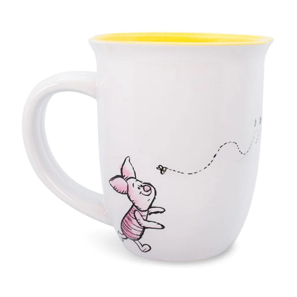 Disney Winnie The Pooh Bear Honey Piglet Wide Rim Ceramic Mug Gift