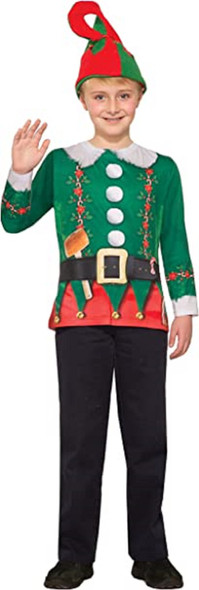 Instant Elf Sublimated Printed Long Sleeve T-Shirt Costume Child Large 12-14