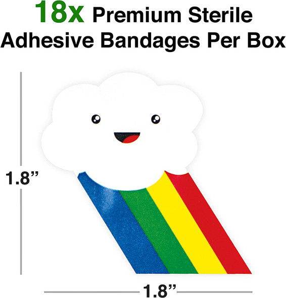 Gamago Rainbow Self-Adhesive Fun Novelty Bandages 18pcs