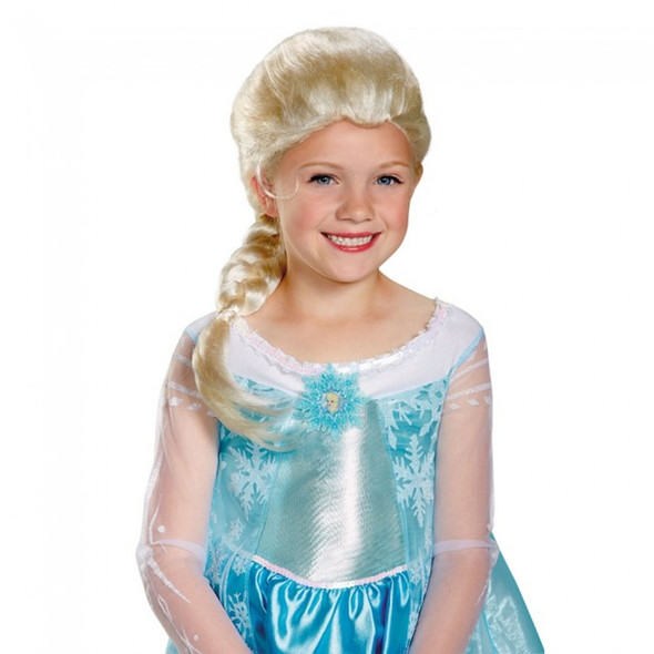 Licensed Disney Frozen Elsa Child Wig Princess Braid Halloween Costume Accessory