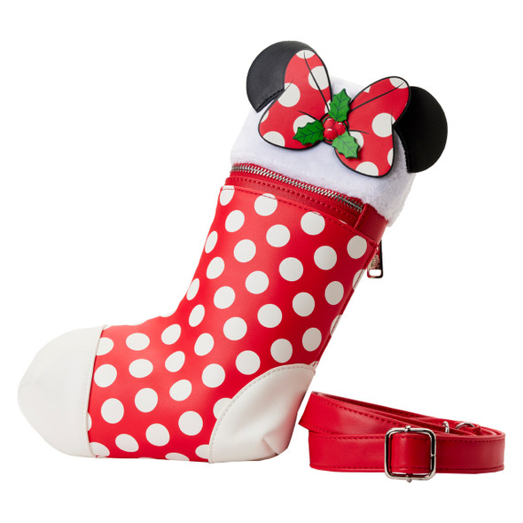 Loungefly Disney Minnie Mouse Cosplay Christmas Stocking Crossbody Purse Bag