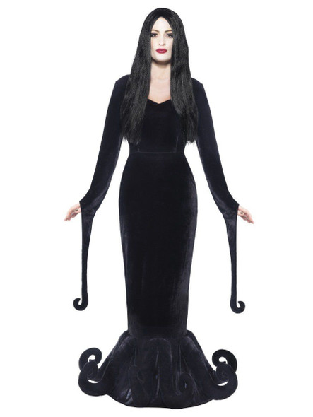 Deluxe Gothic Duchess of the Manor Costume Women's Black Fancy Dress SMALL 6-8