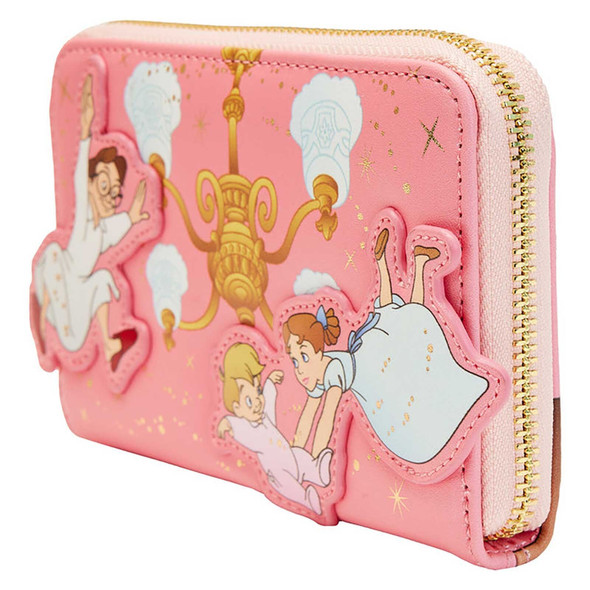 Loungefly Peter Pan You Can Fly 70th Anniversary Pink Zip Around Wallet