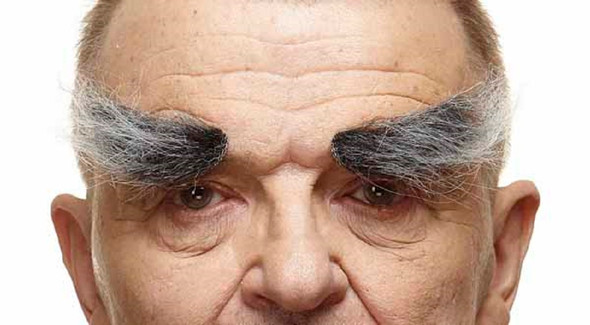 Quality Black Grey Bushy Eyebrows 3M Self Adhesive Facial Hair Mens