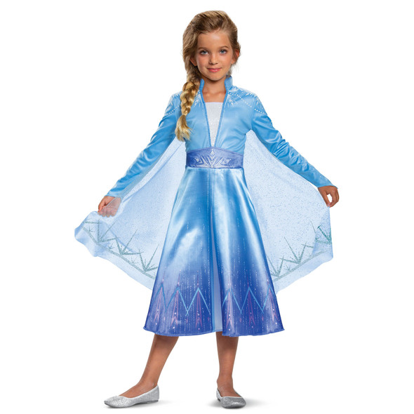 Disney Frozen II Elsa Deluxe Child Costume Girls Dress Licensed New Movie XS-MD