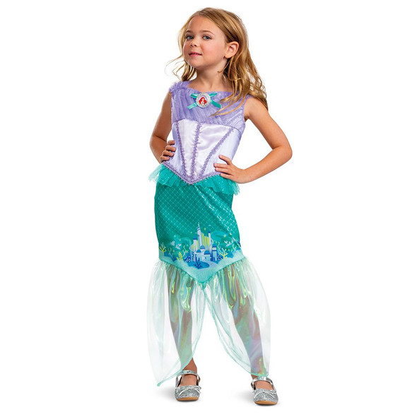 Disney Princess The Little Mermaid Ariel Dress Deluxe Costume Girl Toddler 3T-4T
