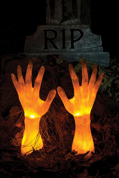 Fun World Fade In/Out Grave Breaker Hand/Arms Light-Up Halloween Decoration