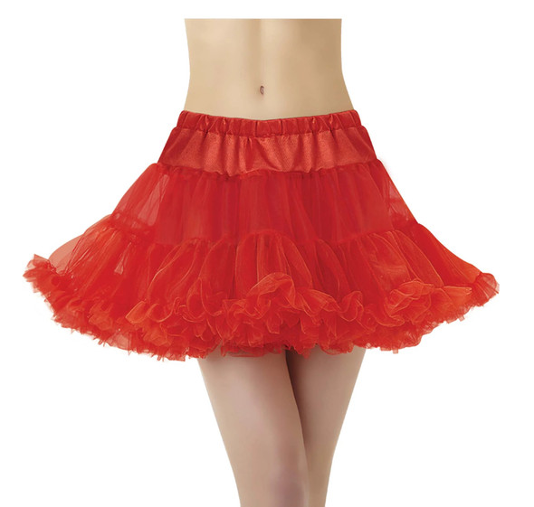 Dress Up Adult Full Red Tutu Skirt Petticoat Costume Accessory One Size