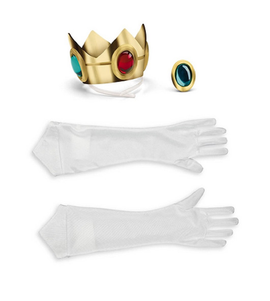 Super Mario Bros. Princess Peach Crown Gloves & Amulet Child Costume Accessory