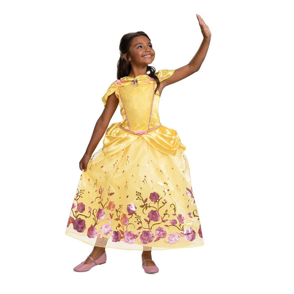 Disney Princess Belle Deluxe Gown Girls Dress Halloween Costume Toddler 4-6X