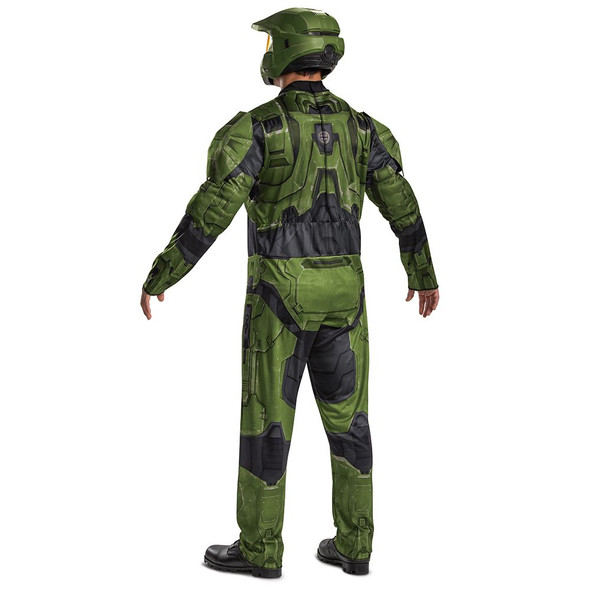 Halo Master Chief Halloween Costume Deluxe Men's Jumpsuit Helmet LG-XL 42-46