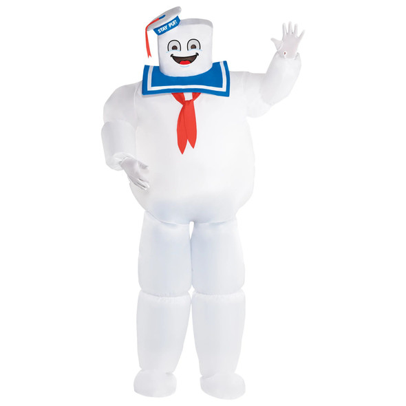 Classic Ghostbusters Inflatable Stay Puft Marshmallow Man Adult Costume Plus XXL