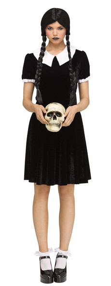 Fun World Gothic Girl Velvet Dress Adult Women's Halloween Costume MD-LG 10-14