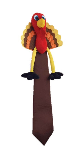 Turkey Time Tie Bird Poultry Gobbler Thanksgiving Gag Party Costume Accessory