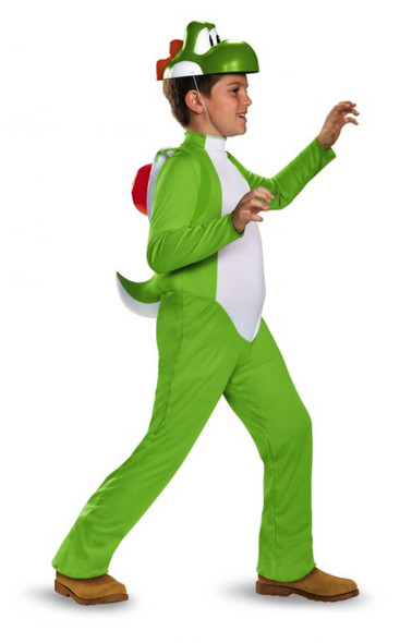 Licensed Super Mario Bros Child Deluxe Yoshi Kids Costume SMALL 4-6