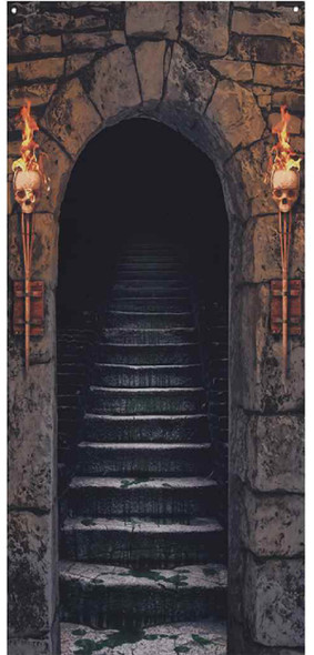 Door Cover Crypt Entrance Gothic Halloween Wall Decor Decoration 1/PC