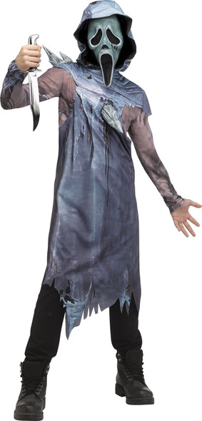 Dead By Daylight Ghost Face Icebound Phantom Child Halloween Costume LARGE 12-14