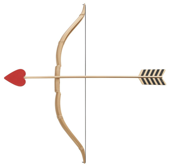 Gold Bow and Arrow Set Cupid Heart Costume Accessory Prop Valentine's Day V-Day