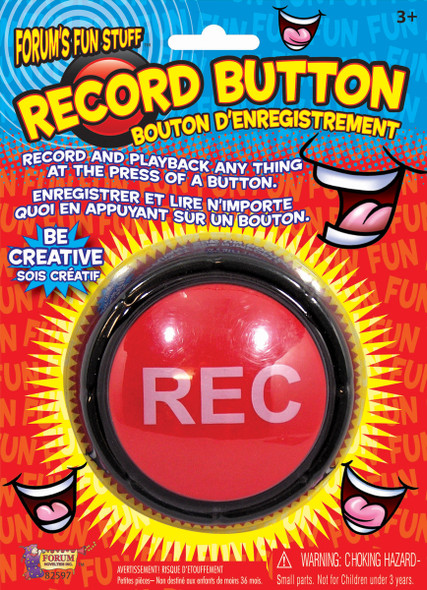Forum's Fun Stuff Record Button Novelty Gag Party Gift