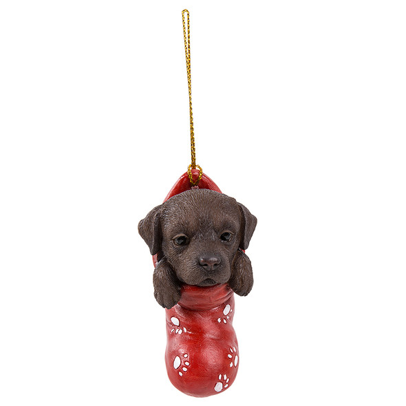 Pacific Giftware Chocolate Labrador Puppy Dog Holiday Sock Christmas Ornament