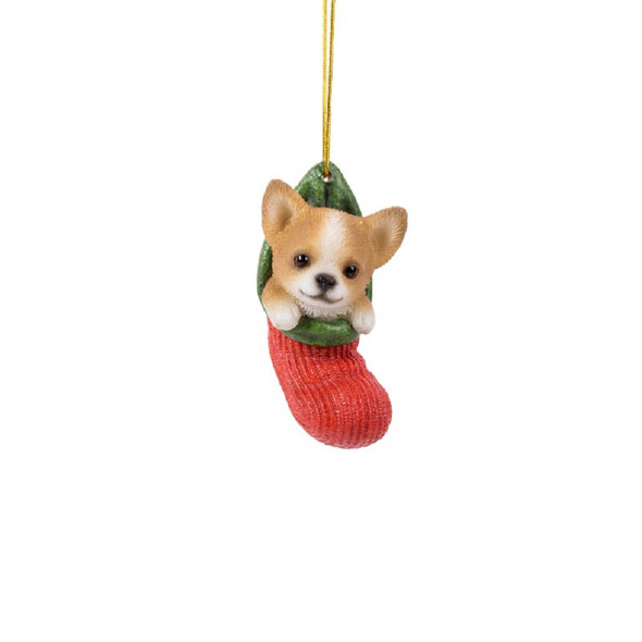 Pacific Giftware Chihuahua Puppy Dog Holiday Sock Christmas Ornament