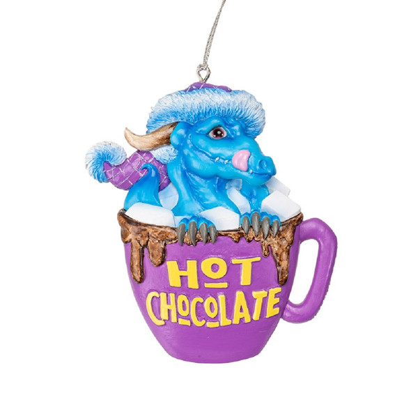 Pacific Giftware Hot Chocolate Dragon Christmas Hanging Ornament Decorative