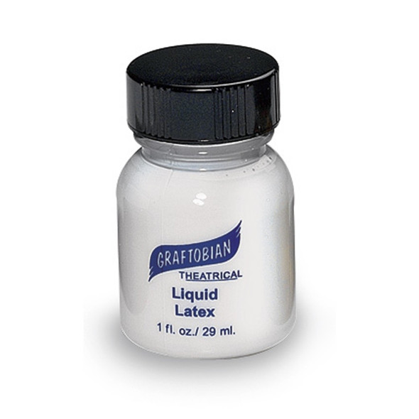 Graftobian Professional Makeup Liquid Latex Colored White 1oz. Bottle