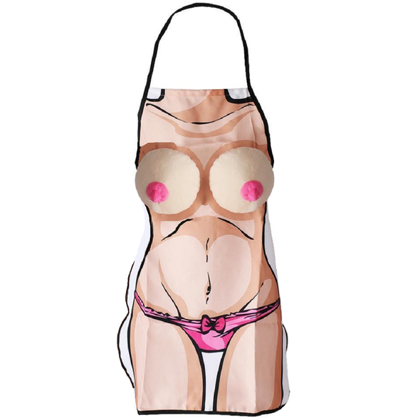 Hilarious Big Boobies Apron Funny Adult Naughty Gag Gift Novelty 3D Boobs Soft