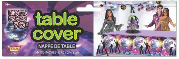 Disco Fever 70s 1970s Theme Plastic Table Cover Tablecloth Party Decor