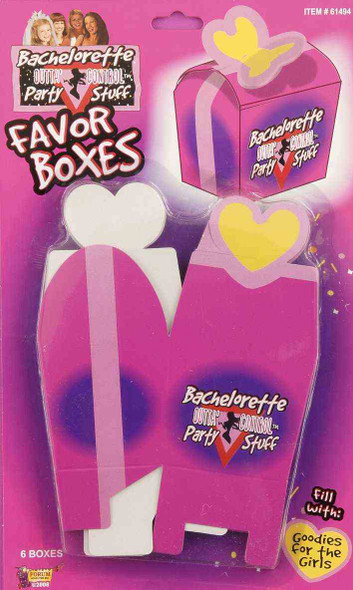 Bachelorette Party Stuff Outta Control Favor Gift Boxes Goody Box (Pack Of 6)