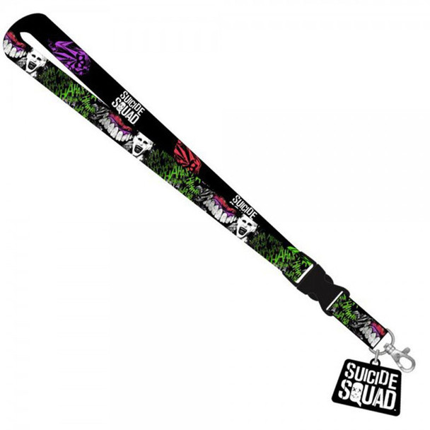 DC Comics Suicide Squad Joker Lanyard Necklace Detachable ID Holder Keychain